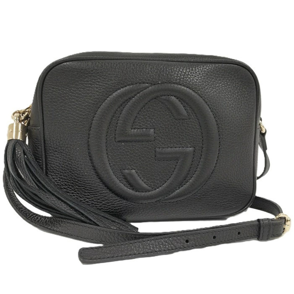 Gucci Soho Shoulder Bag Leather Black